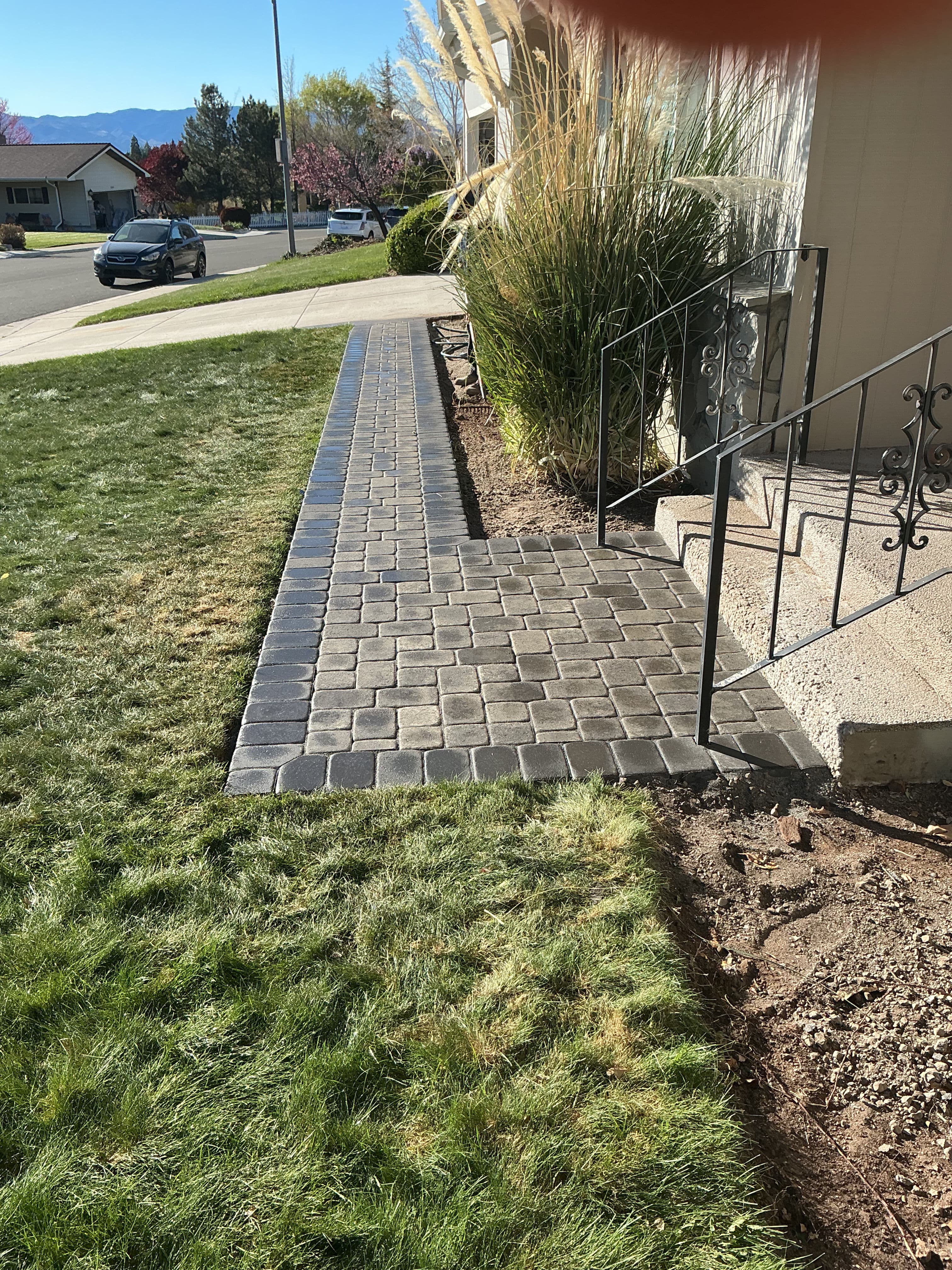 Project Concrete Walkway Replaced with a Clean Paver Path image