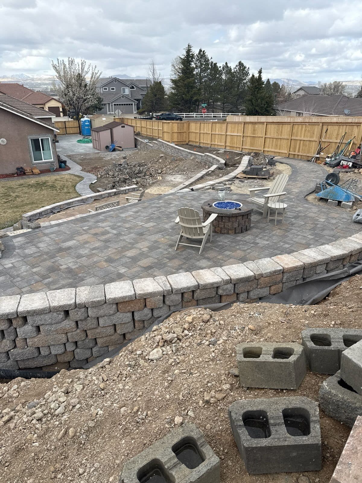 Patio and Gas Fire Pit Installation
