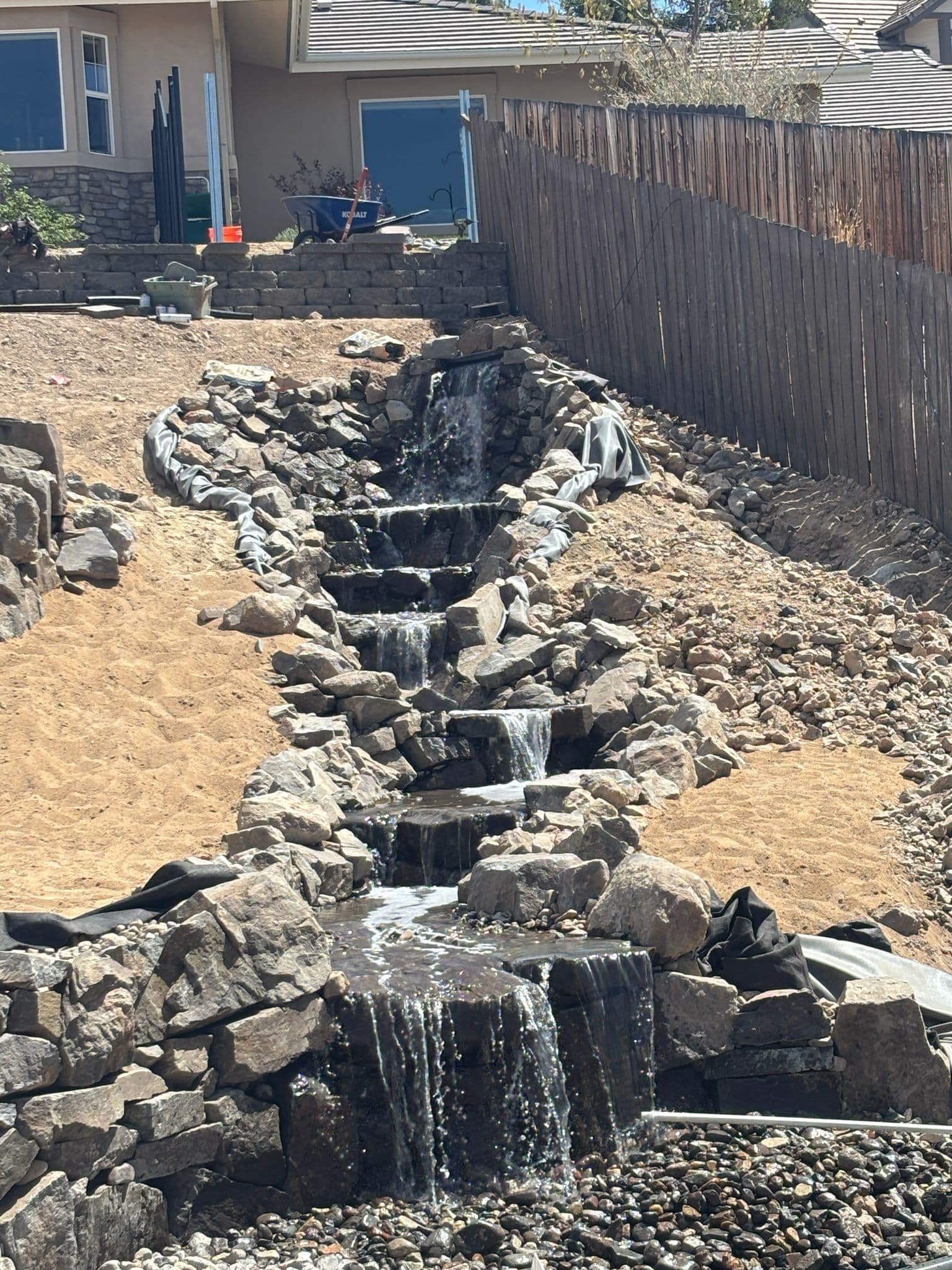 Project Transforming Backyards with Natural Waterfalls image