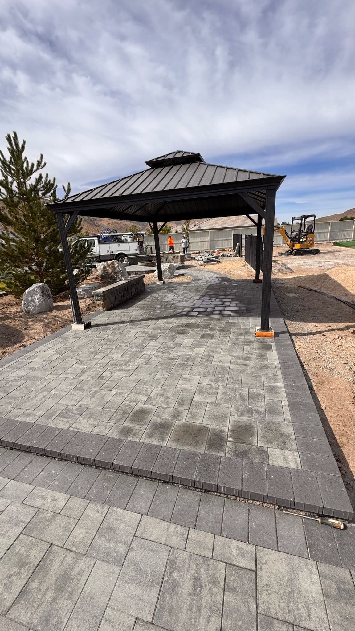 Project Stunning Pavilion with Stone Patio Enhances Outdoor Experience image