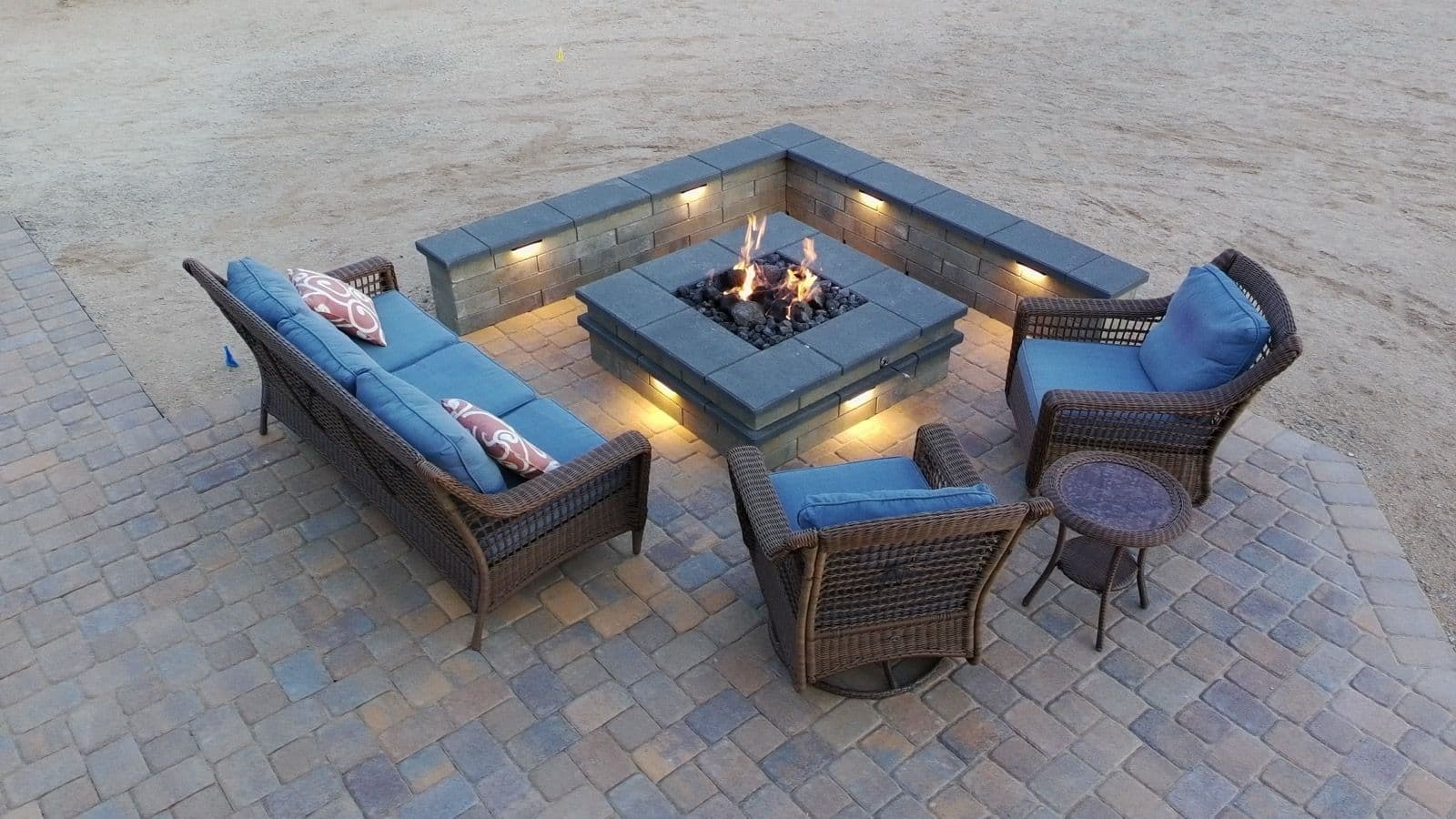 Gallery photos for Cozy Backyard Transformation with Fire Pit: Image #1